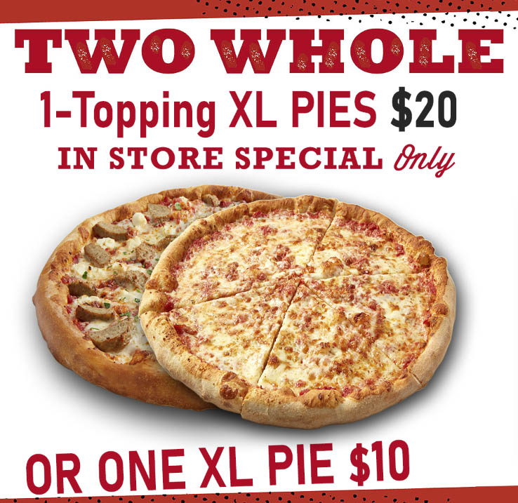 2 Whole Pies Special